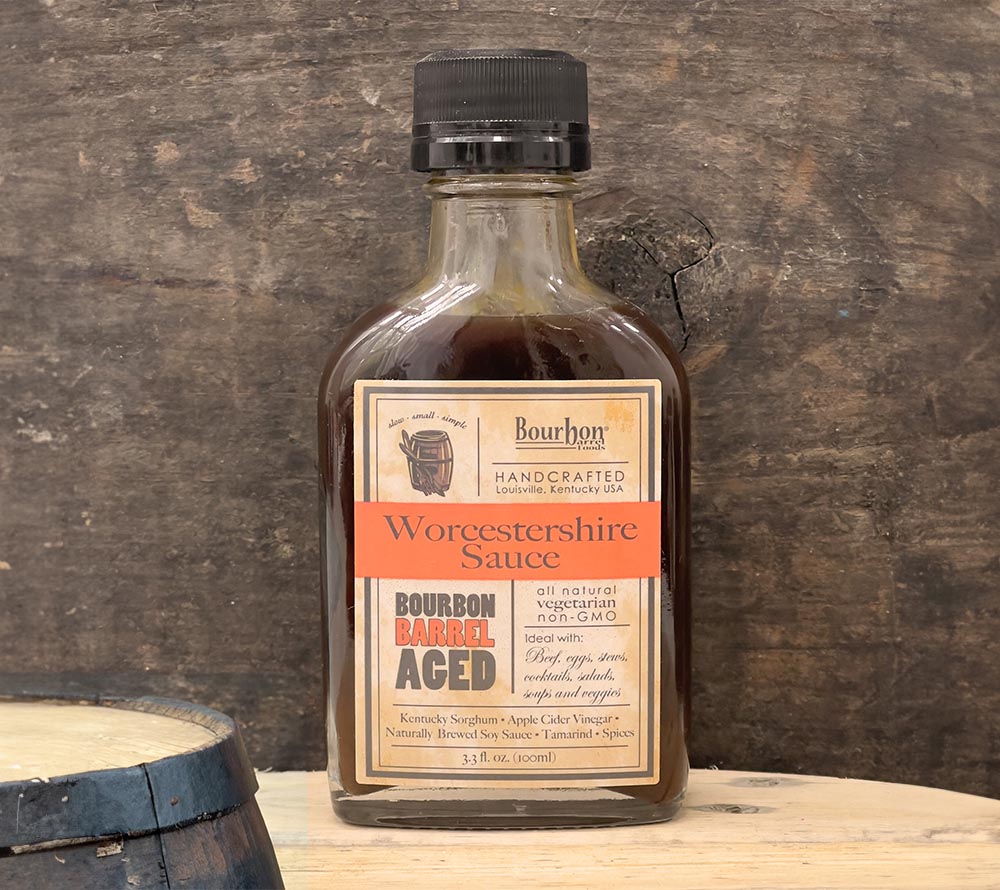 Bourbon Barrel Aged Worcestershire Sauce von Bourbon Barrel Foods kaufen | Würzsauce gereift in Boubon-Fässern | perfekt für Dips, Marinaden | EU-weiter Versand