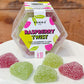 Raspberry Twist Hexagon Box von Yumma Candy kaufen | hochwertige, vegane Zutaten | Premium-Verpackung - Blickfang in Ihrem Regal 